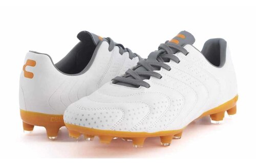 Charly Encore FG Soccer Cleats - White/Orange