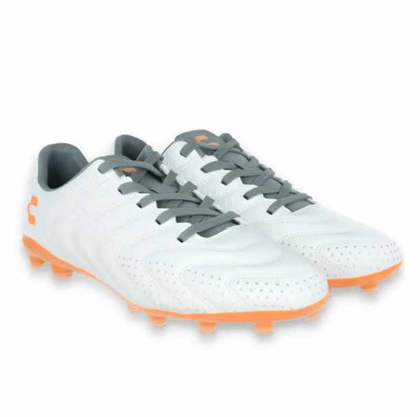 Charly Encore FG Soccer Cleats - White/Orange