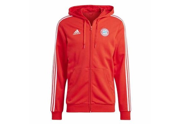 adidas Bayern Munich 23 /24 DNA Full Zip Hoodie - Red