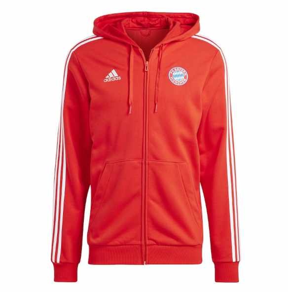 adidas Bayern Munich 23 /24 DNA Full Zip Hoodie - Red
