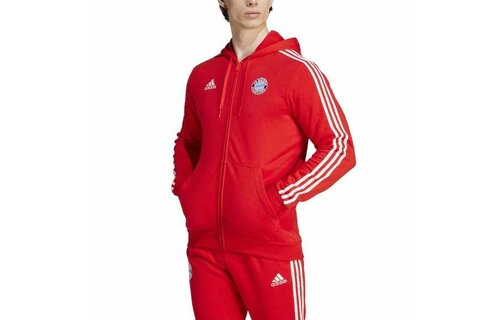 adidas Bayern Munich 23 /24 DNA Full Zip Hoodie - Red