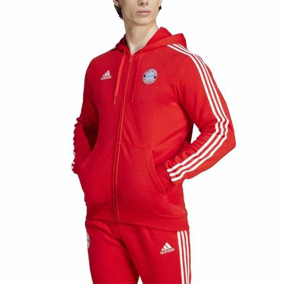 adidas Bayern Munich 23 /24 DNA Full Zip Hoodie - Red