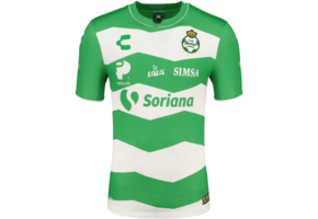 Charly Santos Laguna 2023-24 Home Jersey - Green/White