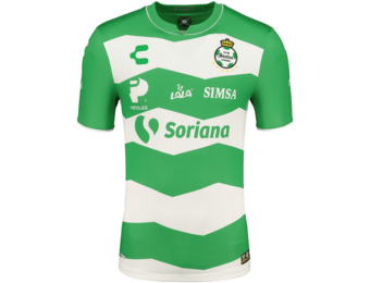 Charly Santos Laguna 2023-24 Home Jersey - Green/White