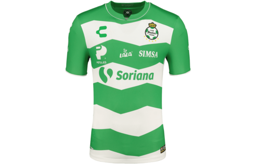 Charly Santos Laguna 2023-24 Home Jersey - Green/White