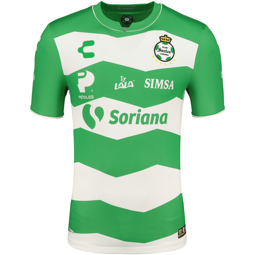 Charly Santos Laguna 2023-24 Home Jersey - Green/White