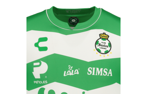 Charly Santos Laguna 2023-24 Home Jersey - Green/White