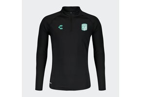 Charly Club Leon 2023-24 Training 1/4 Zip Pullover Top - Black/Green