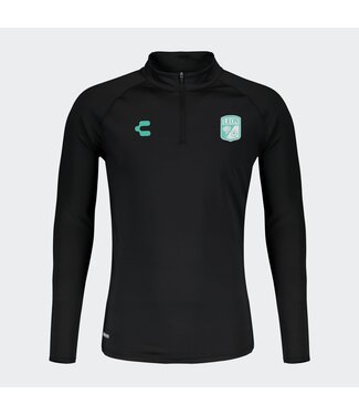 Charly Charly Club Leon 2023-24 Training 1/4 Zip Pullover Top - Black/Green