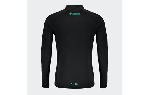 Charly Club Leon 2023-24 Training 1/4 Zip Pullover Top - Black/Green