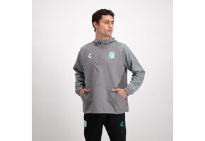 Charly Club Leon 2023-24 Training 1/4 Zip Windbreaker - Gray