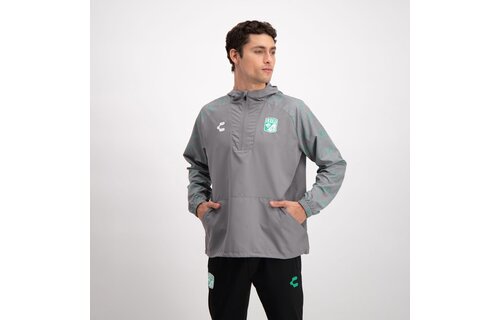 Charly Club Leon 2023-24 Training 1/4 Zip Windbreaker - Gray