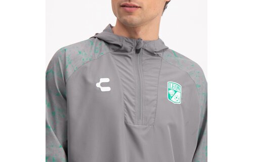 Charly Club Leon 2023-24 Training 1/4 Zip Windbreaker - Gray