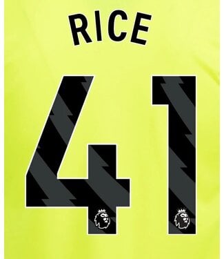 Uni-Sport Rice # 41 Arsenal 23/24 Away Nameset - Black