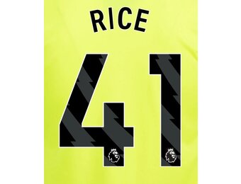 Rice # 41 Arsenal 23/24 Away Nameset - Black