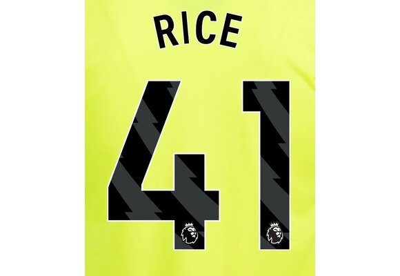 Rice # 41 Arsenal 23/24 Away Nameset - Black