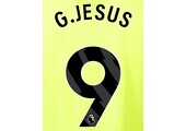 G. Jesus # 9 Arsenal 23/24 Away Nameset - Black