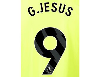 G. Jesus # 9 Arsenal 23/24 Away Nameset - Black