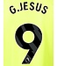 Uni-Sport G. Jesus # 9 Arsenal 23/24 Away Nameset - Black