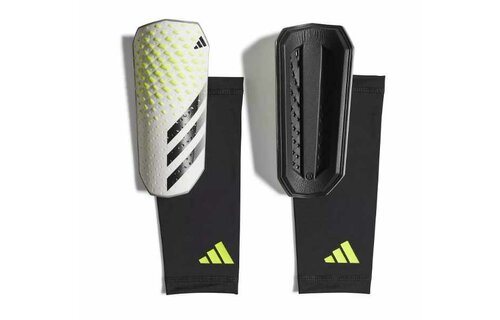 adidas Predator 23 Competition Shin Guards - White/Lucid Lemon/Black