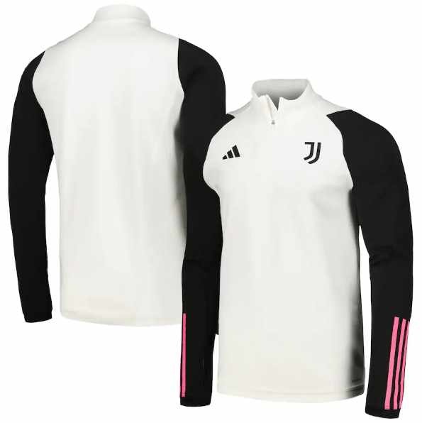adidas Juventus 2023 - 24 Tiro Training Top - White/Black/Pink