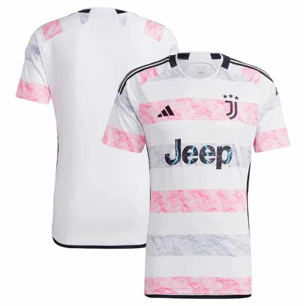adidas Juventus Womens 2023-24 Away Jersey - White/Pink