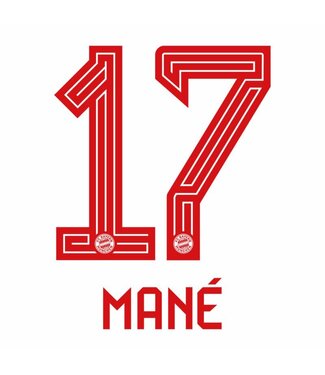 Uni-Sport Mane # 17 Bayern Munich 23/24 Home Nameset / Red