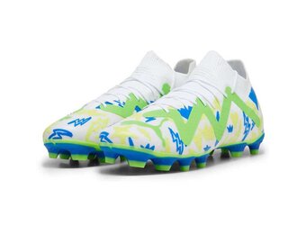 Puma Jr Future NJR Match FG/AG Instituto Pack- White/Racing Blue/Lemon Meringue/Parakeet Green