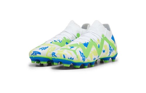 Puma Jr Future NJR Match FG/AG Instituto Pack- White/Racing Blue/Lemon Meringue/Parakeet Green
