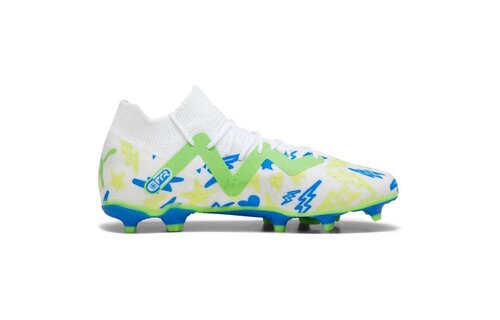 Puma Jr Future NJR Match FG/AG Instituto Pack- White/Racing Blue/Lemon Meringue/Parakeet Green