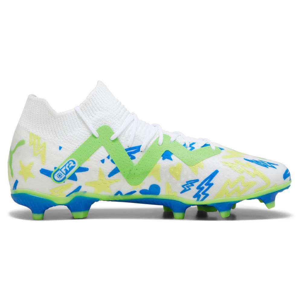 Puma Jr Future NJR Match FG/AG Instituto Pack- White/Racing Blue/Lemon Meringue/Parakeet Green