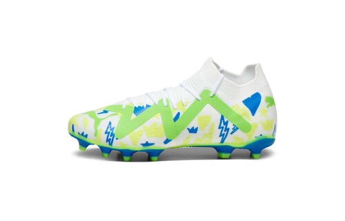 Puma Jr Future NJR Match FG/AG Instituto Pack- White/Racing Blue/Lemon Meringue/Parakeet Green