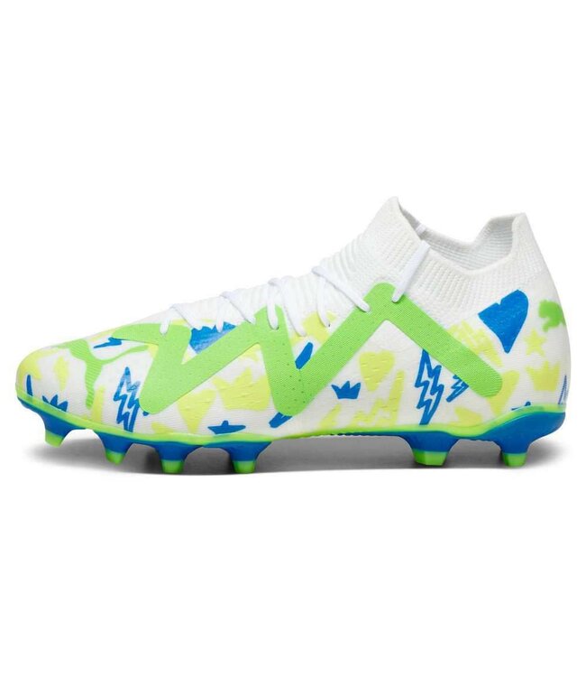 Puma Puma Jr Future NJR Match FG/AG Instituto Pack- White/Racing Blue/Lemon Meringue/Parakeet Green