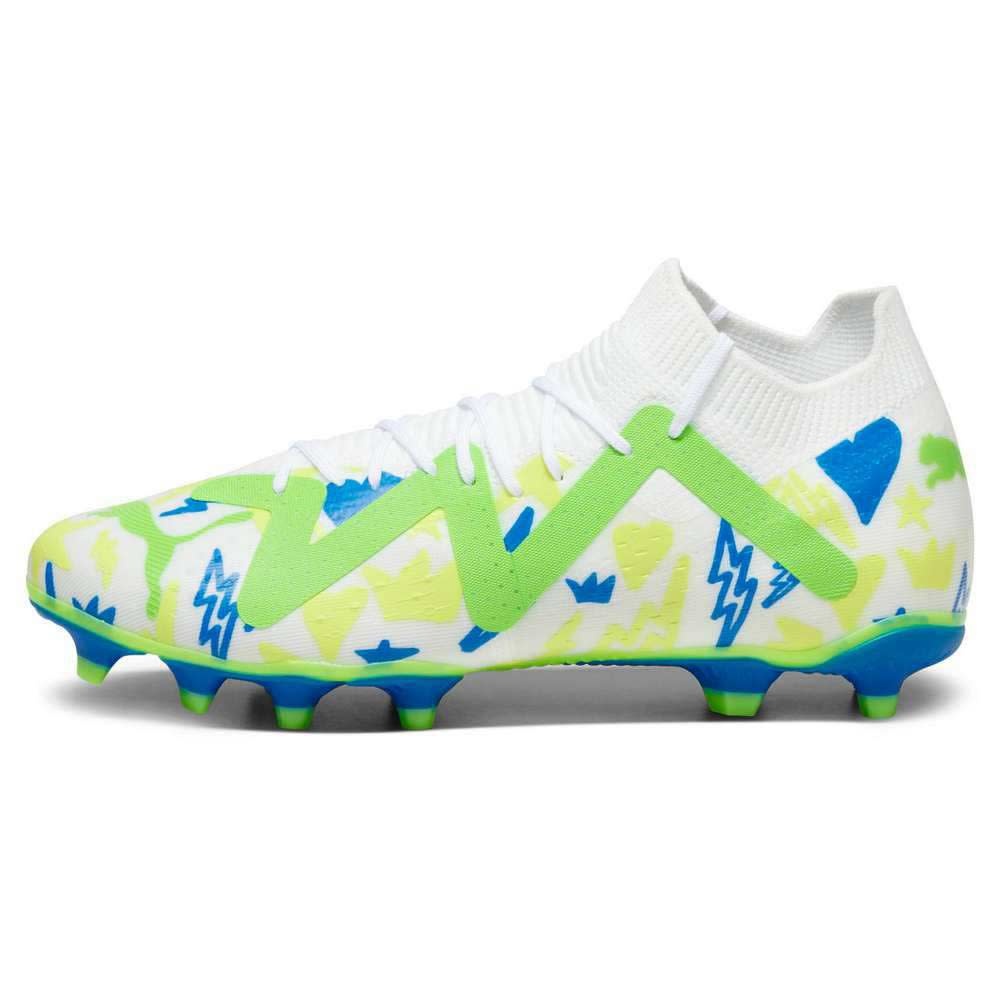 Puma Jr Future NJR Match FG/AG Instituto Pack- White/Racing Blue/Lemon Meringue/Parakeet Green
