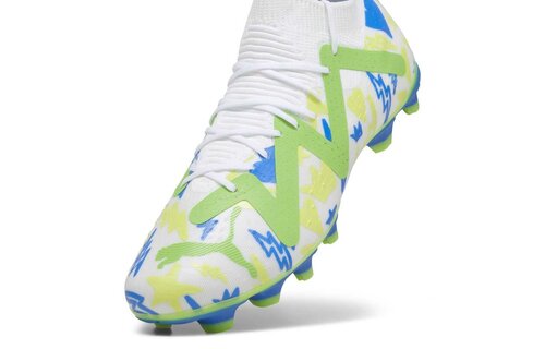 Puma Jr Future NJR Match FG/AG Instituto Pack- White/Racing Blue/Lemon Meringue/Parakeet Green