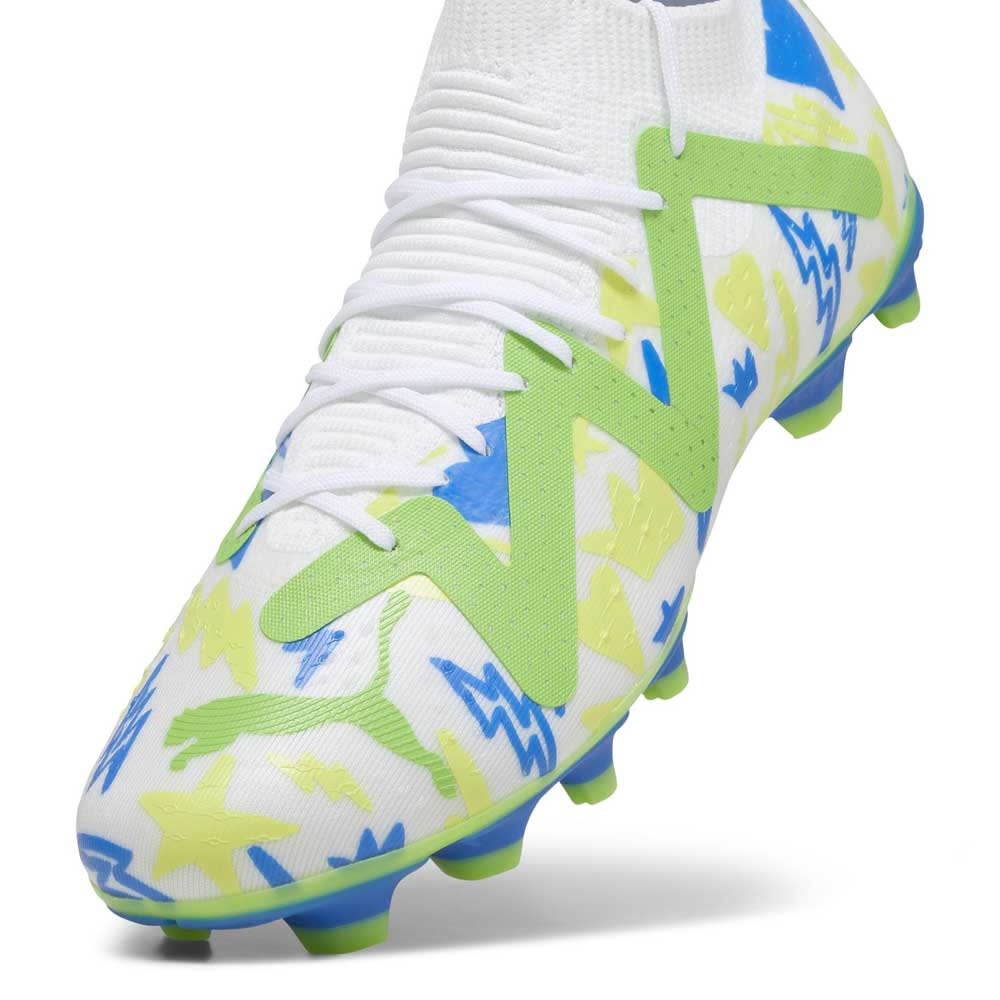 Puma Jr Future NJR Match FG/AG Instituto Pack- White/Racing Blue/Lemon Meringue/Parakeet Green