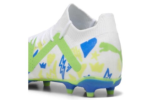 Puma Jr Future NJR Match FG/AG Instituto Pack- White/Racing Blue/Lemon Meringue/Parakeet Green