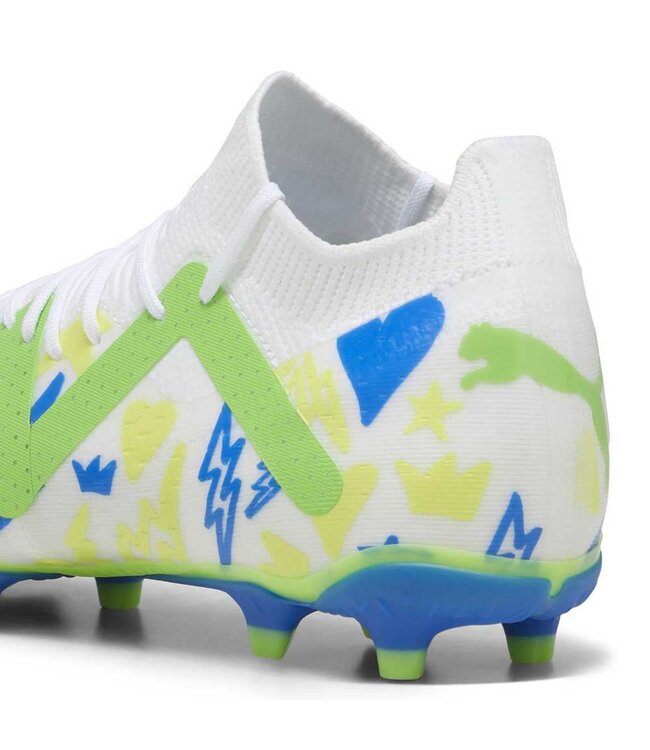 Puma Puma Jr Future NJR Match FG/AG Instituto Pack- White/Racing Blue/Lemon Meringue/Parakeet Green