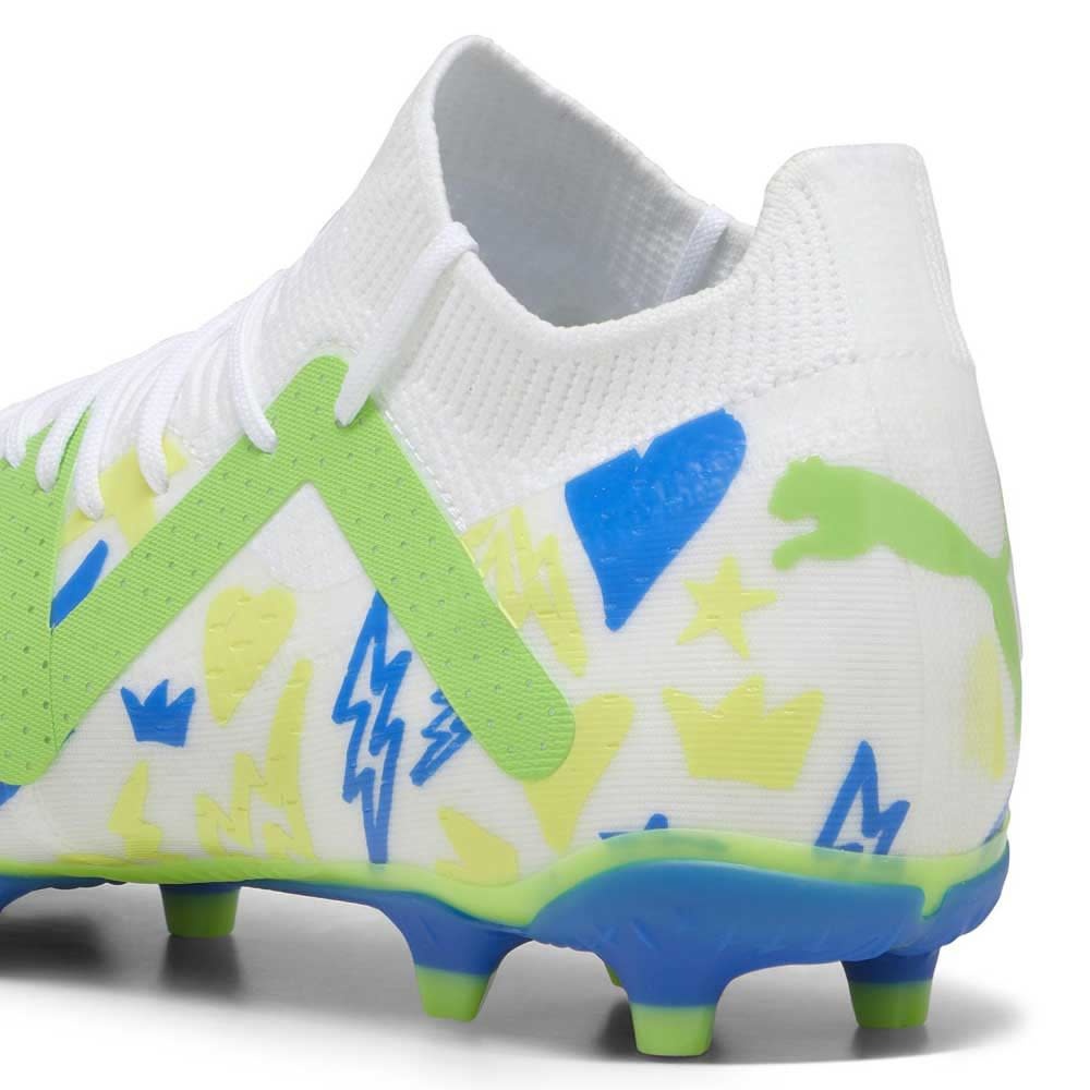 Puma Jr Future NJR Match FG/AG Instituto Pack- White/Racing Blue/Lemon Meringue/Parakeet Green
