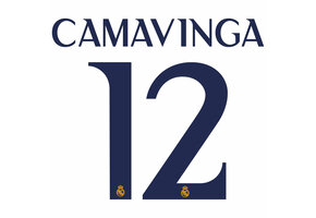 Camavinga # 12 Real Madrid 23/24 Home Nameset