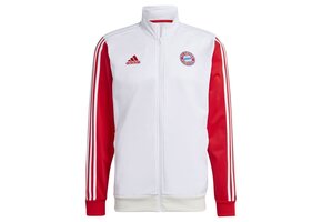 adidas Bayern Munich 23 /24 DNA Full Zip Track Top- White/Red