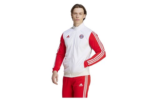 adidas Bayern Munich 23 /24 DNA Full Zip Track Top- White/Red