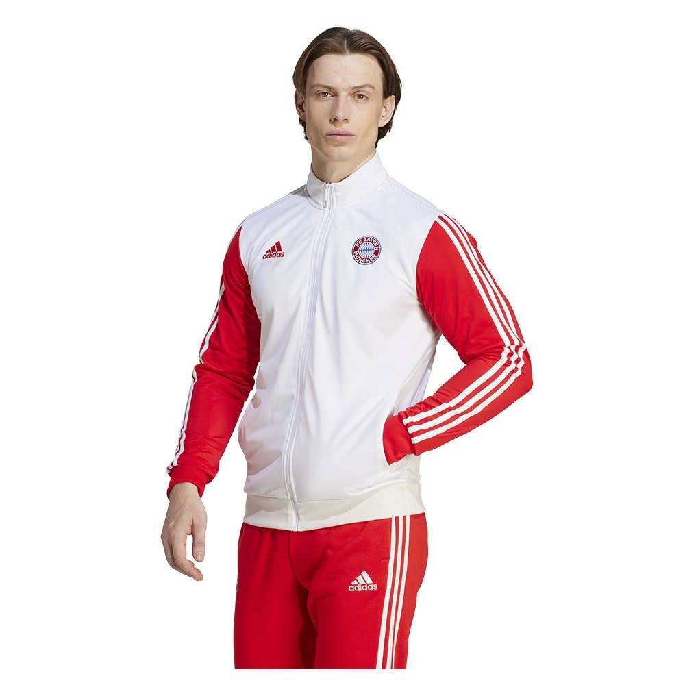 adidas Bayern Munich 23 /24 DNA Full Zip Track Top- White/Red