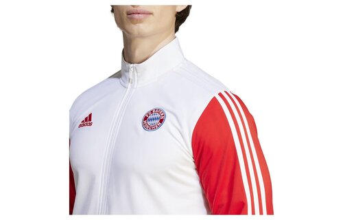 adidas Bayern Munich 23 /24 DNA Full Zip Track Top- White/Red