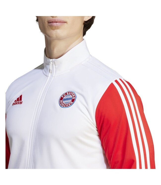 adidas adidas Bayern Munich 23 /24 DNA Full Zip Track Top- White/Red