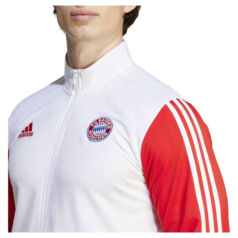 adidas Bayern Munich 23 /24 DNA Full Zip Track Top- White/Red