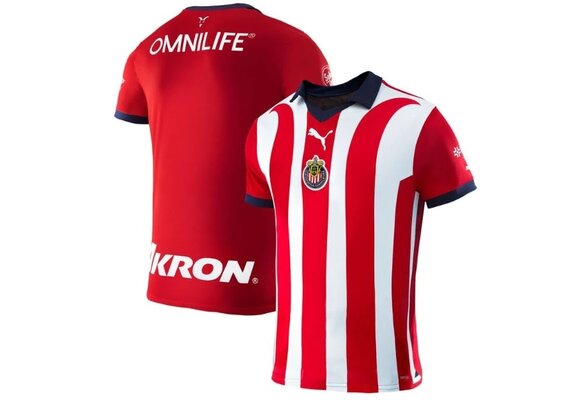 Puma Chivas 2023 - 2024 Youth  Home Jersey - Red/White/Royal