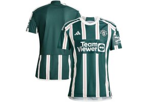 adidas 2023-24 Manchester United Away Jersey - Green Night/White/Maroon