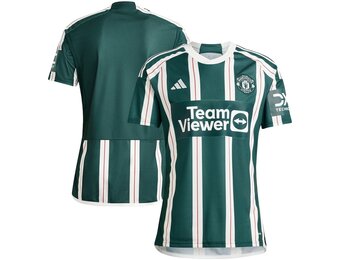 adidas 2023-24 Manchester United Away Jersey - Green Night/White/Maroon