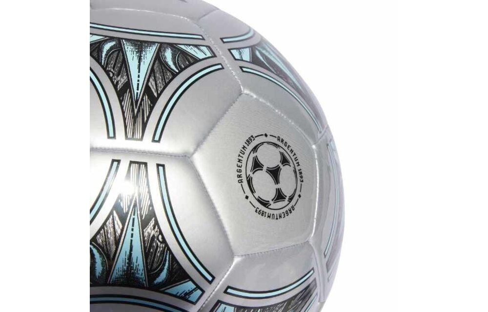 adidas Messi 2023 - 2024 Mini Soccer Ball - Silver Metallic/Black/Bliss Blue